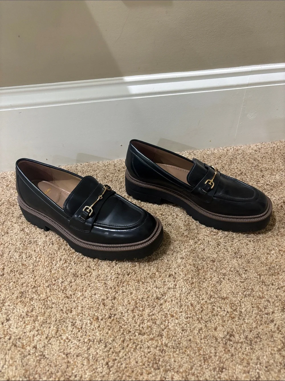 Black Leather Women’s Bit Loafers - Classic Dress Loafers